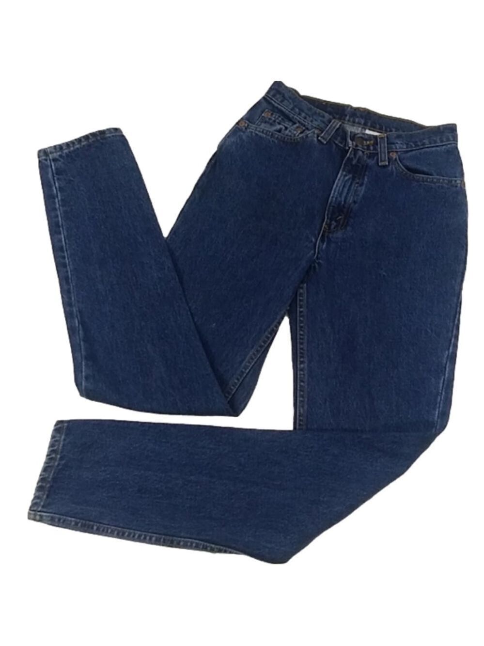 Levi's 512 Slim Fit Vintage Blue Dark Wash High Rise Tapered Leg Denim Jeans